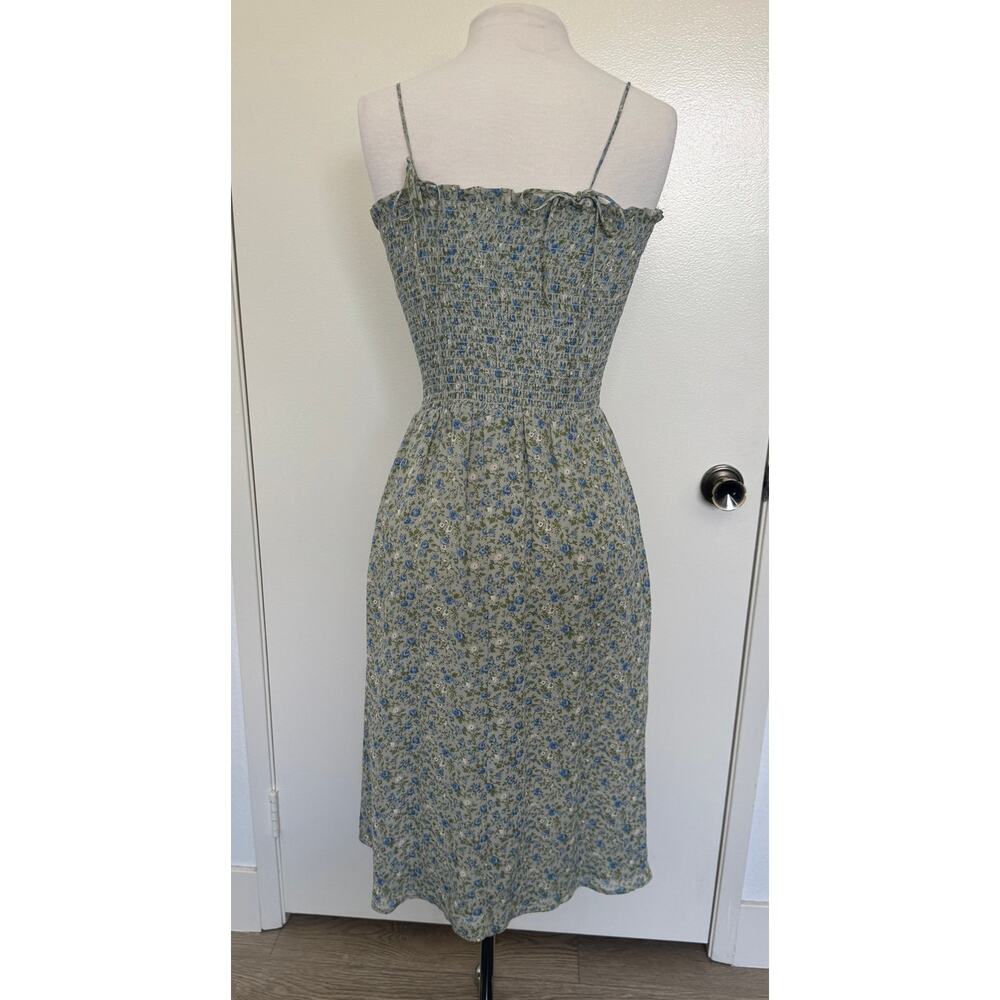 Reformation Sable Dress in Light Green Floral Size Small - Picture 4 of 5